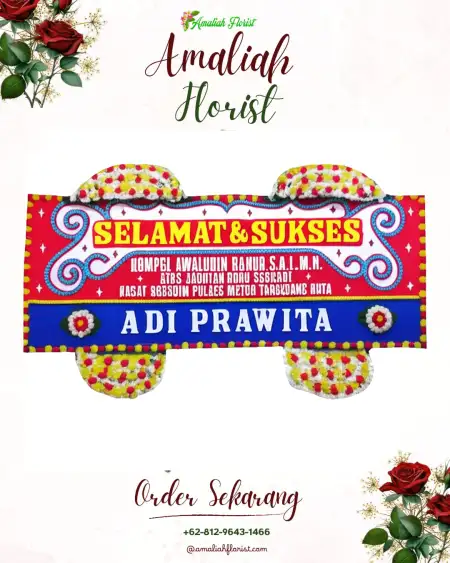 Papan Bunga Ucapan Selamat Stasiun Pasar Senen